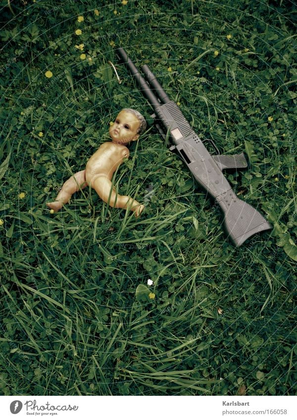 toy 2.0. Infancy Environment Meadow Toys Doll Fight Playing Sadness Authentic Threat Hideous Emotions Fairness Hope Grief Death Fear Hatred War Transience Rifle