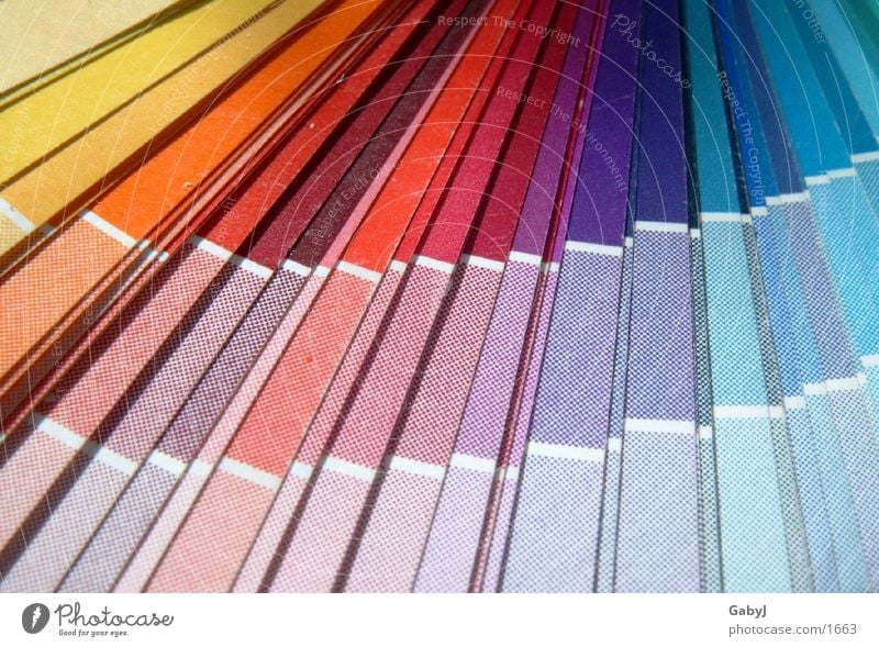 colour fan Colour Guide Multicoloured CMYK Lettering Selection Things colour spectrum colours printing print products offset printers Media designer 4c