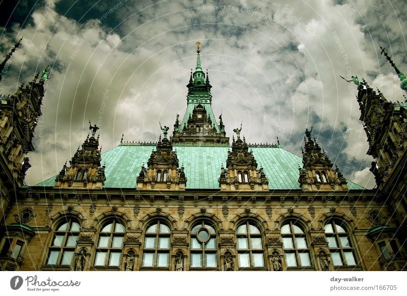 So close to heaven Colour photo Exterior shot Day Shadow Contrast Shallow depth of field Wide angle House (Residential Structure) City hall Manmade structures