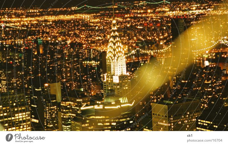 NY by night II New York City Night Sea of light Light Crysler Building