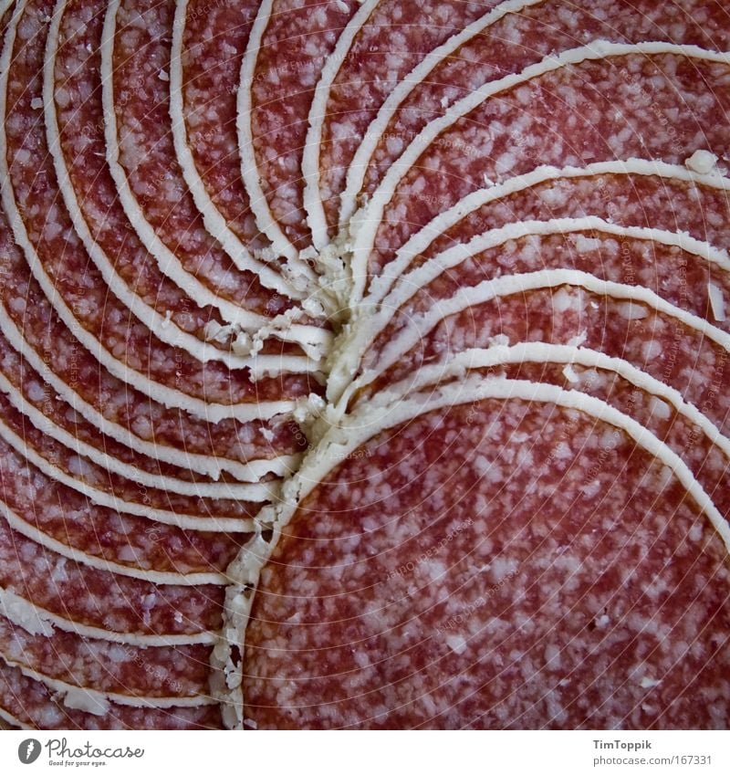 Great sausage #2 Macro (Extreme close-up) Deserted Bird's-eye view Food Meat Sausage Nutrition Fat Unhealthy Salami Spiral Winding staircase Carnivore Pork