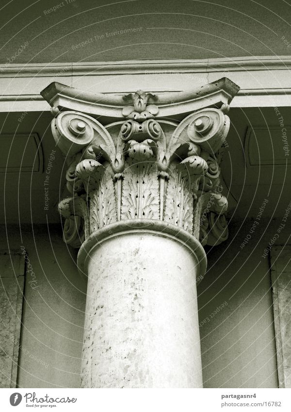 Column with capital Sandstone Architecture Japanese Palais DD