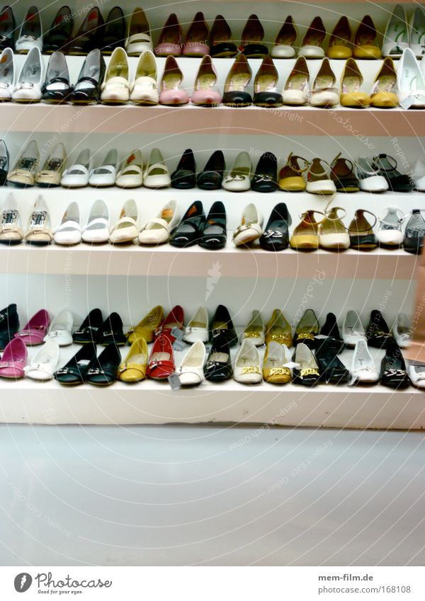 again? Footwear Shoe shop Consumption Store premises Trade Clothing Feet High heels