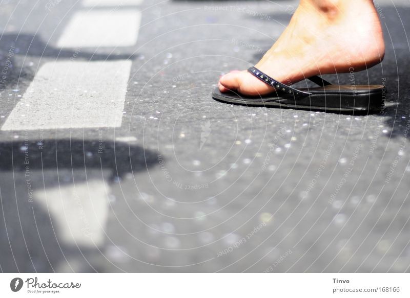 dancing in the street Colour photo Subdued colour Exterior shot Close-up Detail Deserted Copy Space bottom Day Shallow depth of field Joy Life Harmonious