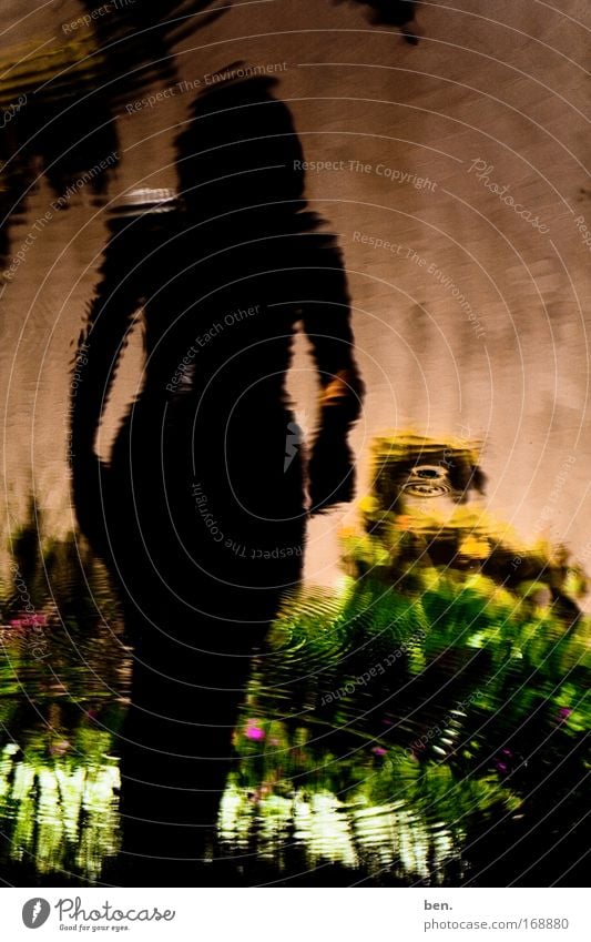 rainmaker Colour photo Exterior shot Experimental Abstract Light Shadow Contrast Silhouette Reflection Human being Feminine 1 18 - 30 years Youth (Young adults)