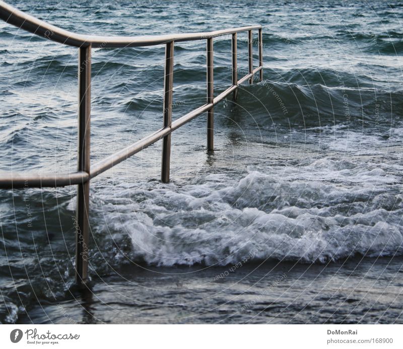 Product No. 0000011001 Colour photo Exterior shot Experimental Deserted Evening Shallow depth of field Central perspective Nature Elements Water Coast Lakeside