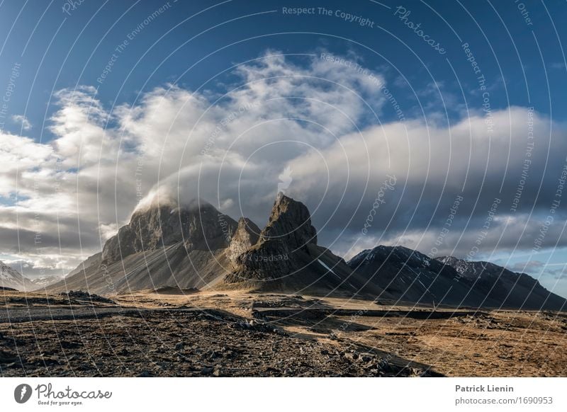 Stokksnes Beautiful Life Senses Relaxation Calm Vacation & Travel Adventure Beach Ocean Island Mountain Environment Nature Landscape Elements Earth Sky Clouds