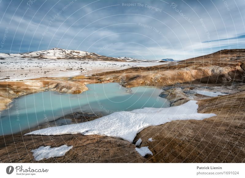 Myvatn winter landscape Life Vacation & Travel Adventure Sun Island Winter Snow Mountain Environment Nature Landscape Earth Sky Clouds Climate Climate change