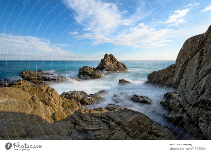 #315 / Rock in the surf Environment Landscape Elements Water Sky Clouds Horizon Summer Waves Coast Bay Ocean Free Blue Power Adventure Movement Loneliness