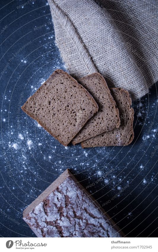 baker's bread Sandwich Bütterken Bread Brunch Flour Wood Wooden board Subsoil Dark Studio shot Nutrition Healthy Healthy Eating Food Dish Food photograph