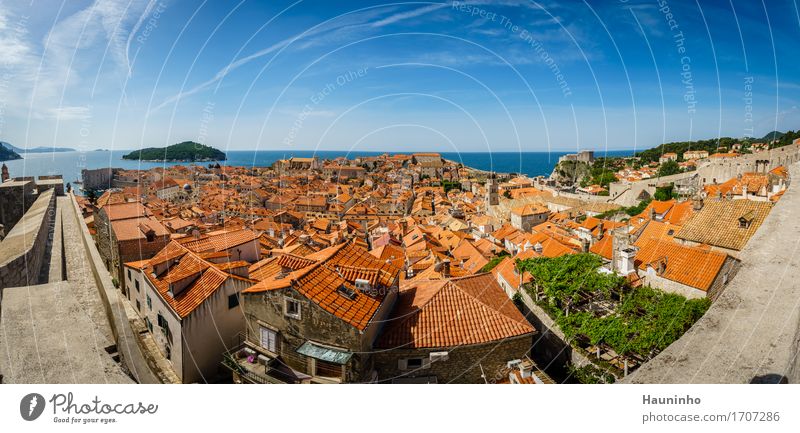 Dubrovnik XV Vacation & Travel Sightseeing City trip Sky Summer Beautiful weather Plant Ocean Island Croatia Small Town Port City Downtown Old town
