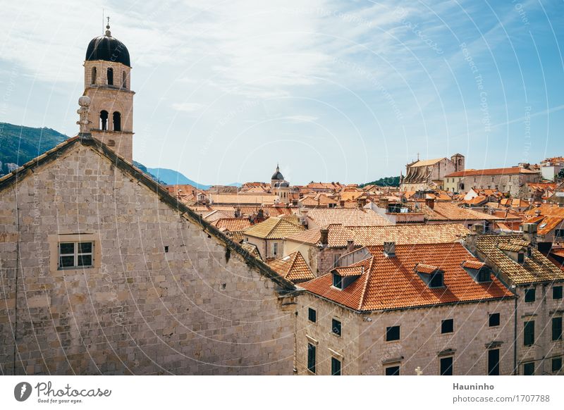 Dubrovnik Vl Vacation & Travel Tourism Sightseeing City trip Sky Clouds Summer Beautiful weather Mountain Croatia Town Port City Downtown Old town