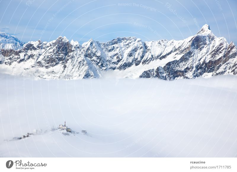 Plateau Rosa in Cervinia ski resort Valle d'Aosta, Italian Alps Vacation & Travel Tourism Trip Winter Snow Mountain Skiing Nature Landscape Sky Clouds Glacier