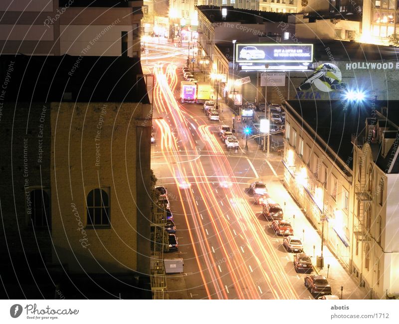 night-time city traffic San Francisco Night Transport Long exposure North America lights Light Distorted