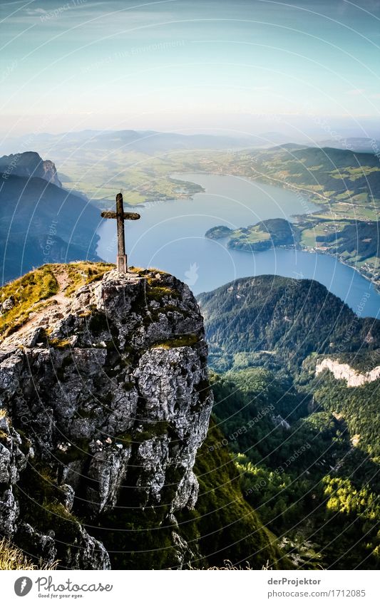Summit view of the Mondsee lake Vacation & Travel Tourism Trip Adventure Far-off places Freedom Mountain Hiking Environment Nature Landscape Plant Animal Autumn