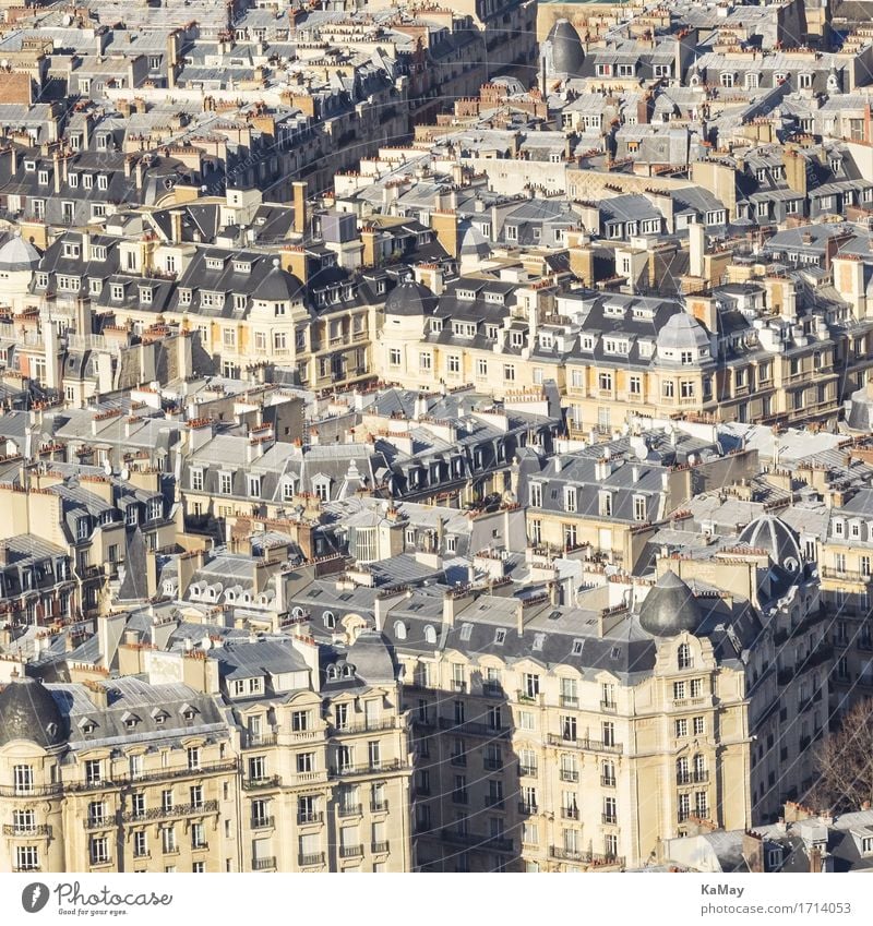 Sea of houses of Paris France Europe Capital city Downtown Old town Deserted House (Residential Structure) Manmade structures Building Architecture Famousness