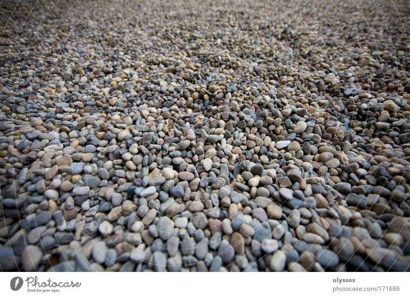 stone bath Subdued colour Exterior shot Deserted Day Contrast Shallow depth of field Bird's-eye view Landscape Beach Stone Firm Brown Gray Black White