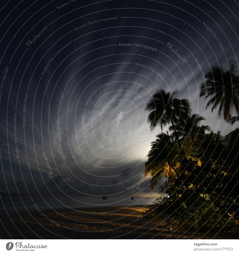 CLOUDS CURVES Maldives Angaga Clouds Curve Night shot Vacation & Travel Paradise Palm tree Beach Ocean India Sand Relaxation Ari Atoll Light Line cloud curve