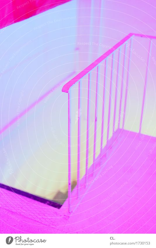 the pink room Wall (barrier) Wall (building) Stairs Banister Ground Esthetic Exceptional Sharp-edged Creepy Yellow Pink Bizarre Colour Mysterious Inspiration