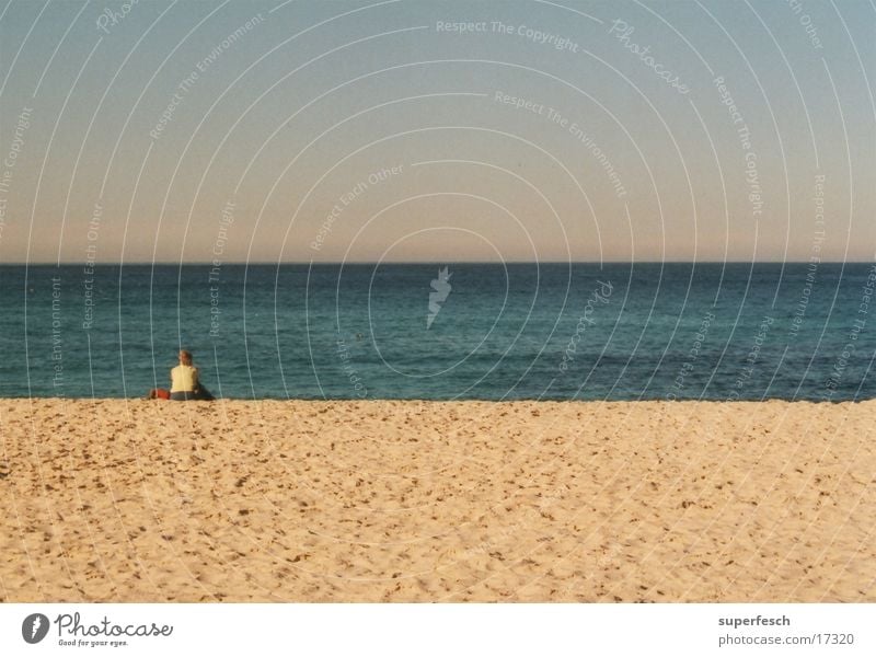 Bondi Beach Ocean Think Australia Water Sand Sit Loneliness Relaxation ponder