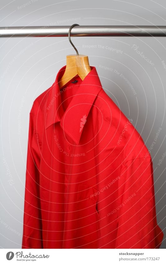 Red shirt Shirt men's Cupboard Colour Hanging Hanger Clothing Single Fashion Object photography
