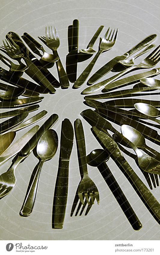 cutlery Knives Fork Spoon teaspoon. coffee spoon Cutlery Nutrition Food Metal Metalware Iron Silver Legacy Circle Ring annular Kitchen Tool