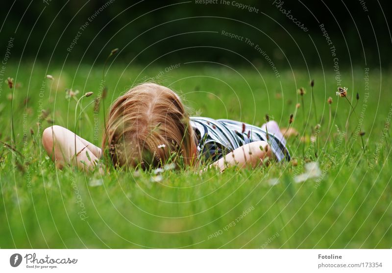 relaxation Colour photo Multicoloured Exterior shot Day Harmonious Well-being Relaxation Calm Fragrance Summer Human being Child Girl 1 3 - 8 years Infancy