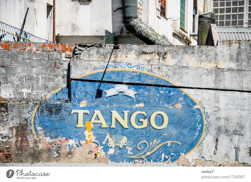 Timeless Dance Culture Buenos Aires Wall (barrier) Wall (building) Facade Joie de vivre (Vitality) Tradition Decline Transience Tango dancer Signs and labeling