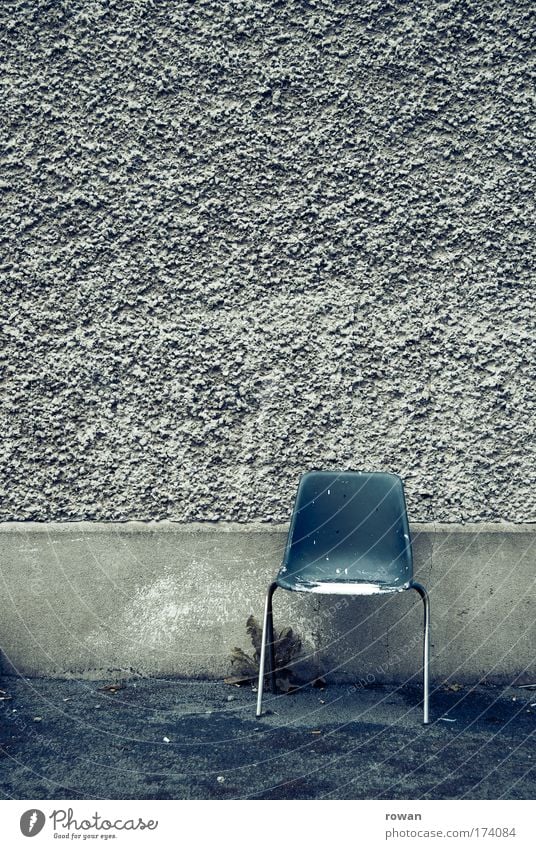 Please take a seat Colour photo Subdued colour Copy Space left Copy Space top Copy Space middle Neutral Background Wall (barrier) Wall (building) Chair Seat