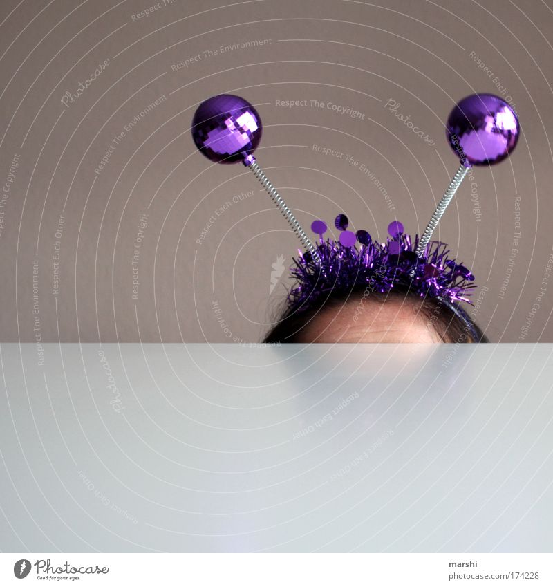 Disco - Alien Colour photo Style Science & Research Human being Head Hair and hairstyles 1 Accessory Observe Exceptional Glittering Hip & trendy Kitsch Violet