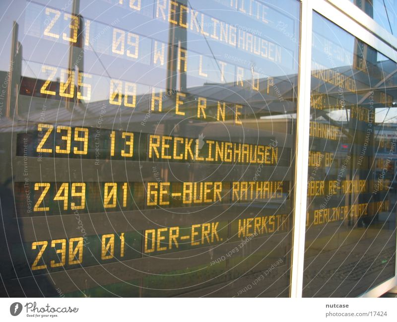 departure board Transport Bus Train station Display