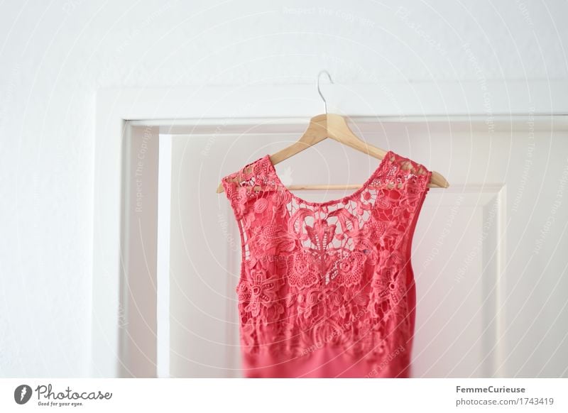 A lace dream. Style Beautiful Fashion Clothing Dress Feminine Feasts & Celebrations Lace lace dress Pink hummer Summer dress Doorframe Hanger Suspended