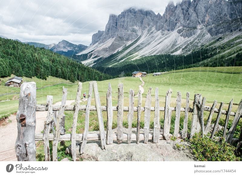 The fence and the hiker Life Harmonious Well-being Contentment Senses Relaxation Calm Leisure and hobbies Vacation & Travel Tourism Trip Adventure