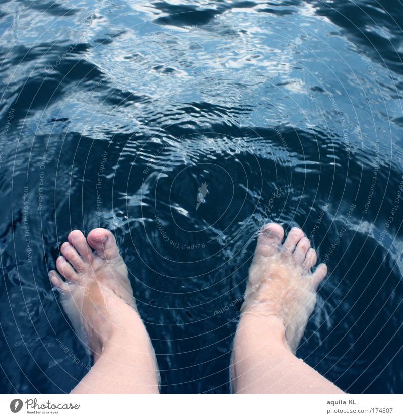 hui cold Legs Feet Swimming & Bathing Toes Water Waves Wave action Foot bath Barefoot Colour photo Exterior shot Copy Space top