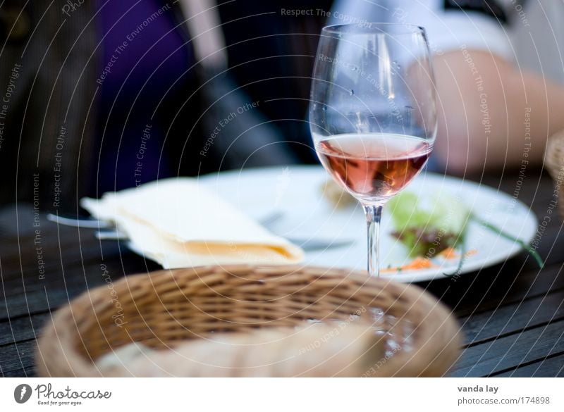 meal Colour photo Exterior shot Close-up Day Shallow depth of field Food Bread Nutrition Slow food Italian Food Beverage Alcoholic drinks Wine Lifestyle Luxury