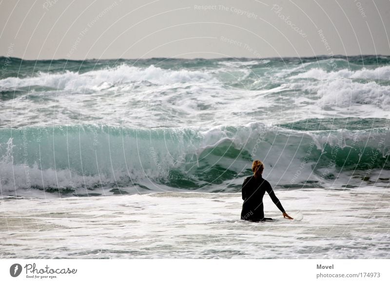 Surfing Tel Aviv Lifestyle Happy Leisure and hobbies Vacation & Travel Freedom Summer Sun Beach Ocean Waves Aquatics Human being 1 Water Sky Horizon Weather