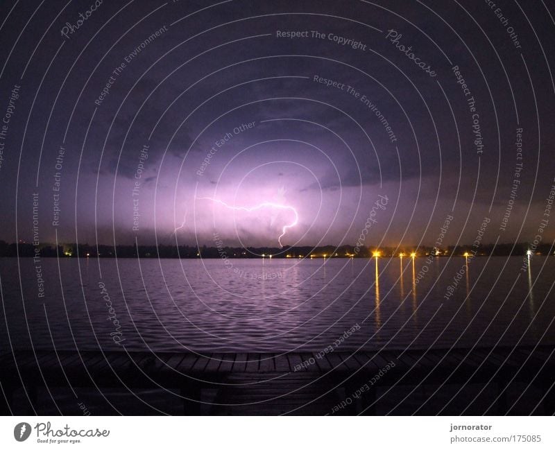 At the Wand(B)litz lake Exterior shot Deserted Copy Space top Copy Space bottom Night Long exposure Nature Elements Water Storm clouds Summer