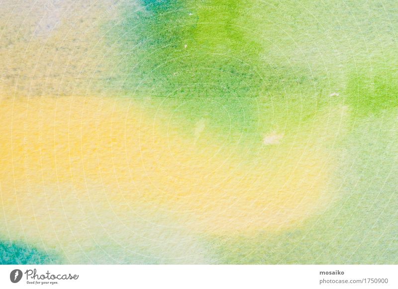 green and yellow watercolors on textured paper Style Design Leisure and hobbies Handcrafts Decoration Art Work of art Paper Esthetic Fantastic Hip & trendy