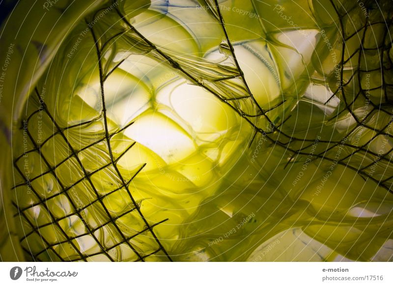 unknown depths Foreign Craft (trade) Grating Yellow Art Captured Crazy Freak Interlaced Light Radiation Abstract Deep Earth Handcrafts Glass Net color magic