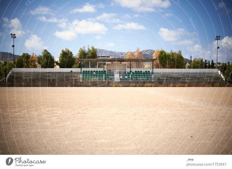 soccer star Soccer Ball sports Stands Sporting Complex Football pitch Stadium Architecture Sand Concrete Fitness Old Authentic Moody Decline Morbid Warmth