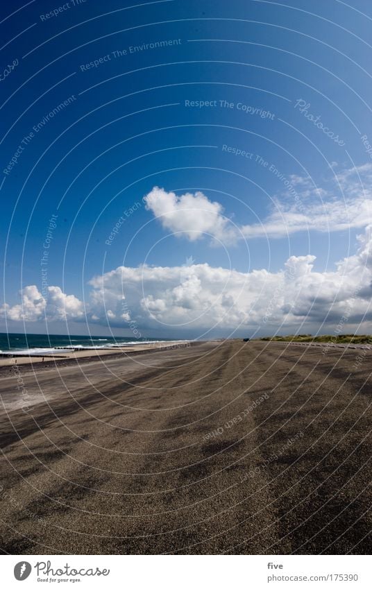 westkapelle_III_zeeland Colour photo Exterior shot Day Contrast Sunlight Wide angle Nature Earth Water Sky Clouds Horizon Summer Weather Beautiful weather Waves