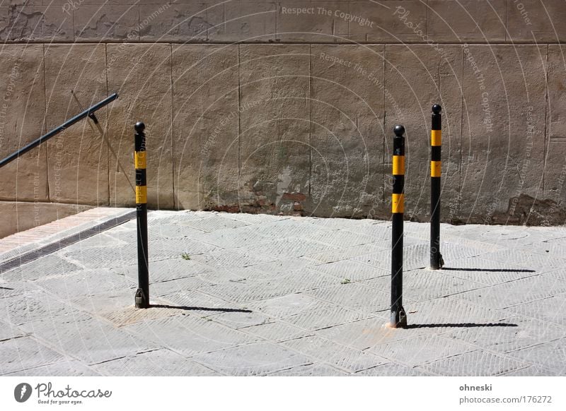 obstacles Subdued colour Exterior shot Structures and shapes Copy Space top Day Shadow Sunlight Siena Tuscany Town Deserted Wall (barrier) Wall (building)