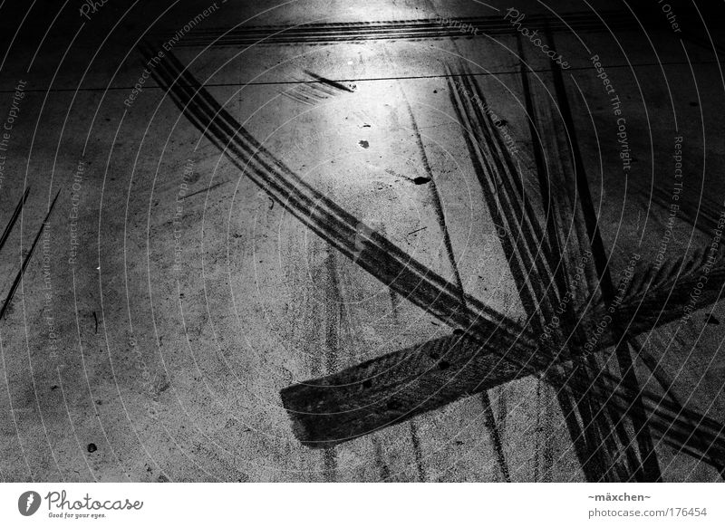 multi-storey car park Black & white photo Interior shot Close-up Abstract Structures and shapes Deserted Artificial light Contrast Reflection