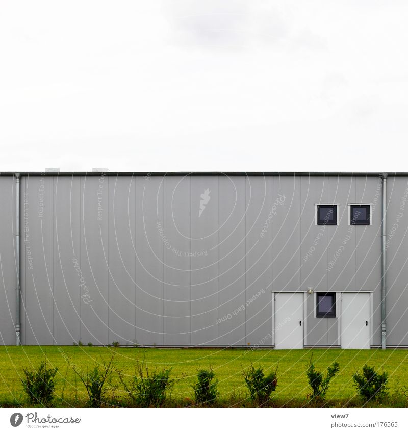 doubles Colour photo Exterior shot Deserted Day Deep depth of field Workplace Factory Industry Trade Logistics Nature Sky Grass Bushes