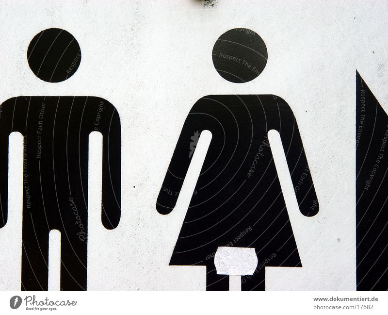 ManWoman Pictogram Black White Transport Signs and labeling Street
