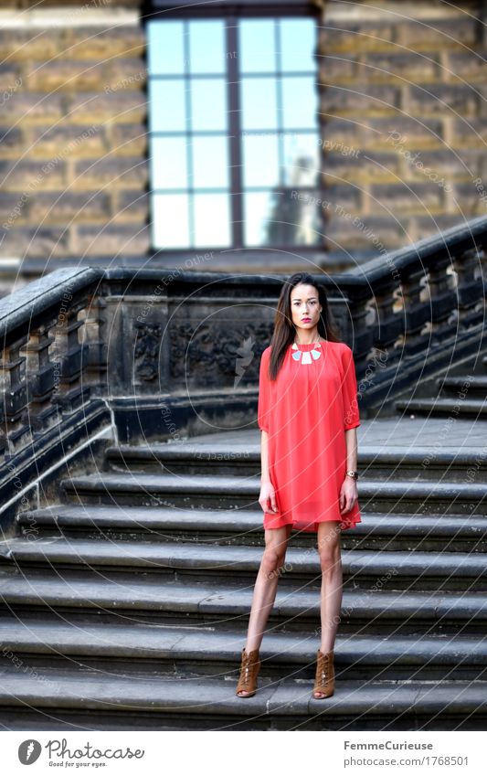 LadyInRed_1768501 Elegant Style Beautiful Young woman Youth (Young adults) Woman Adults Human being 18 - 30 years Esthetic Feminine Baroque Historic Buildings