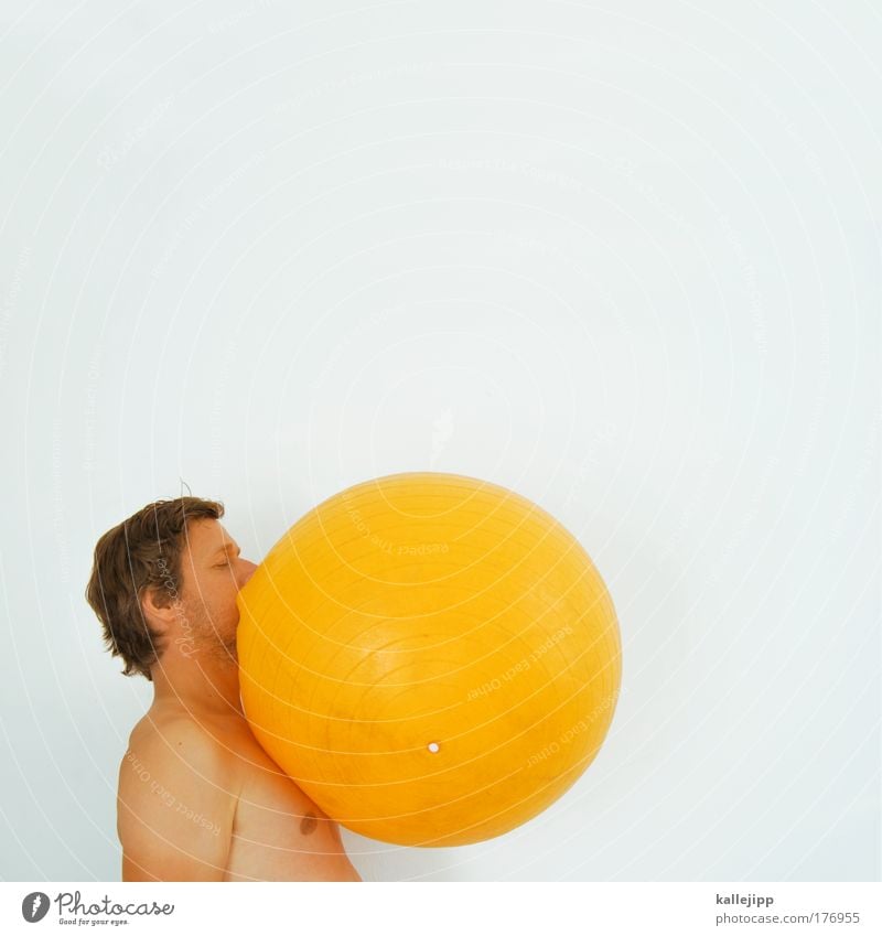breakfast egg Colour photo Multicoloured Interior shot Studio shot Copy Space top Day High-key Upper body Profile Food Nutrition Lifestyle Ball Masculine Man
