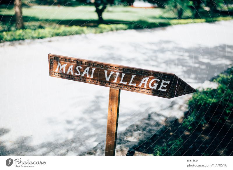 Zanzibar III Village Discover Vacation & Travel Lanes & trails Vacation photo Vacation destination Signs and labeling Tansania Africa Colour photo Close-up