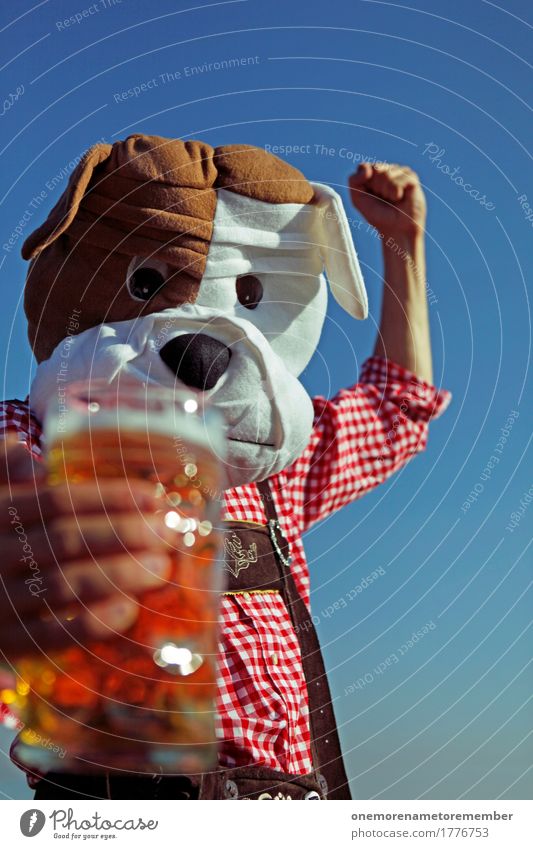 Oktoberfest - Biiier! Food Beverage Esthetic Tradition Costume Lederhosen Dog Man Beer Beer garden Beer glass Froth Beer mug Checkered Masculine