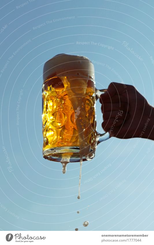Oktoberfest - Prooost! Art Esthetic Beverage Delicious Thirst Thirst-quencher Cold drink Thirsty Beer Beer garden Beer glass Froth Beer mug Bavaria Gold Cone